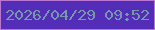 文字の大きさ：2、枠の色：ba76d3、背景の色：532cb7、文字の色：7598ad 無料ブログパーツのブログ時計