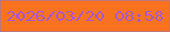 文字の大きさ：2、枠の色：ba777f、背景の色：f8721f、文字の色：a758d1 無料ブログパーツのブログ時計