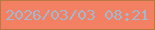 文字の大きさ：3、枠の色：ba7943、背景の色：f48063、文字の色：a3b7ce 無料ブログパーツのブログ時計