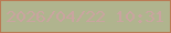 文字の大きさ：5、枠の色：ba7a54、背景の色：b0b48e、文字の色：caa4a0 無料ブログパーツのブログ時計