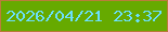 文字の大きさ：5、枠の色：ba7c3a、背景の色：66aa00、文字の色：6bdffb 無料ブログパーツのブログ時計