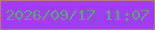 文字の大きさ：3、枠の色：ba7c6a、背景の色：a23bf4、文字の色：59a872 無料ブログパーツのブログ時計