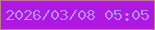 文字の大きさ：3、枠の色：ba7c89、背景の色：af17e3、文字の色：b28df6 無料ブログパーツのブログ時計
