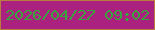 文字の大きさ：2、枠の色：ba7d40、背景の色：aa2180、文字の色：38a43e 無料ブログパーツのブログ時計