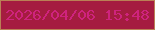 文字の大きさ：3、枠の色：ba8055、背景の色：a51c40、文字の色：cf237d 無料ブログパーツのブログ時計