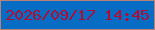 文字の大きさ：2、枠の色：ba8178、背景の色：066cc4、文字の色：af0d34 無料ブログパーツのブログ時計