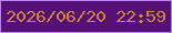 文字の大きさ：1、枠の色：ba81f8、背景の色：551076、文字の色：d1843a 無料ブログパーツのブログ時計