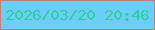 文字の大きさ：5、枠の色：ba827d、背景の色：6dcef5、文字の色：2ad0a1 無料ブログパーツのブログ時計
