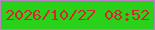 文字の大きさ：3、枠の色：ba82c2、背景の色：2ad11b、文字の色：d2272e 無料ブログパーツのブログ時計