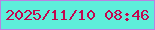 文字の大きさ：3、枠の色：ba82e2、背景の色：5eeeda、文字の色：c4064e 無料ブログパーツのブログ時計