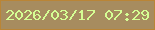 文字の大きさ：1、枠の色：ba8536、背景の色：a78c5f、文字の色：d5fe94 無料ブログパーツのブログ時計