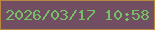 文字の大きさ：4、枠の色：ba8740、背景の色：724e63、文字の色：75c064 無料ブログパーツのブログ時計