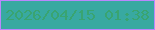 文字の大きさ：4、枠の色：ba87fd、背景の色：38a9a1、文字の色：39a471 無料ブログパーツのブログ時計