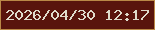文字の大きさ：2、枠の色：ba8847、背景の色：59140d、文字の色：dfdbcc 無料ブログパーツのブログ時計