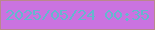 文字の大きさ：1、枠の色：ba888c、背景の色：ca73e0、文字の色：64b7ce 無料ブログパーツのブログ時計
