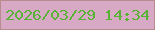 文字の大きさ：4、枠の色：ba8b8e、背景の色：d7a9c5、文字の色：57b235 無料ブログパーツのブログ時計