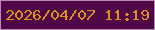 文字の大きさ：4、枠の色：ba8bb0、背景の色：4f0747、文字の色：dc921f 無料ブログパーツのブログ時計