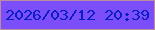 文字の大きさ：1、枠の色：ba8ca0、背景の色：7c4efa、文字の色：0a1ec5 無料ブログパーツのブログ時計