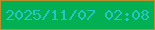 文字の大きさ：2、枠の色：ba902f、背景の色：02b053、文字の色：26c7c2 無料ブログパーツのブログ時計
