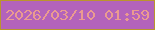 文字の大きさ：1、枠の色：ba952d、背景の色：b363bb、文字の色：ea9b90 無料ブログパーツのブログ時計