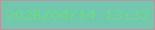 文字の大きさ：4、枠の色：ba959e、背景の色：74c7af、文字の色：66dd85 無料ブログパーツのブログ時計