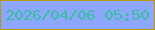 文字の大きさ：5、枠の色：ba9611、背景の色：8ca7fc、文字の色：36bfa1 無料ブログパーツのブログ時計