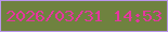 文字の大きさ：1、枠の色：ba96ed、背景の色：6f823f、文字の色：e5379f 無料ブログパーツのブログ時計