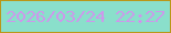 文字の大きさ：3、枠の色：ba9718、背景の色：8adfcb、文字の色：cd98eb 無料ブログパーツのブログ時計