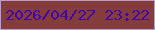 文字の大きさ：2、枠の色：ba9ccd、背景の色：843d3a、文字の色：4401af 無料ブログパーツのブログ時計
