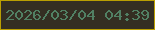 文字の大きさ：1、枠の色：ba9f02、背景の色：342e22、文字の色：518063 無料ブログパーツのブログ時計