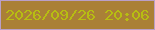 文字の大きさ：5、枠の色：ba9fc8、背景の色：aa8036、文字の色：b7bd12 無料ブログパーツのブログ時計