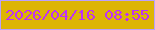 文字の大きさ：5、枠の色：baa1fe、背景の色：ddb505、文字の色：bf32f5 無料ブログパーツのブログ時計