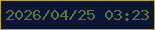 文字の大きさ：3、枠の色：baa23e、背景の色：0d1535、文字の色：5e7445 無料ブログパーツのブログ時計