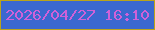 文字の大きさ：5、枠の色：baa41a、背景の色：3b68cf、文字の色：d061d8 無料ブログパーツのブログ時計