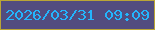 文字の大きさ：2、枠の色：baa536、背景の色：524c7f、文字の色：24b5fd 無料ブログパーツのブログ時計