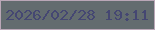 文字の大きさ：3、枠の色：baa7b7、背景の色：636c6f、文字の色：454772 無料ブログパーツのブログ時計