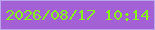 文字の大きさ：1、枠の色：baa7e9、背景の色：a461d5、文字の色：86f416 無料ブログパーツのブログ時計