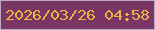 文字の大きさ：3、枠の色：baa9c0、背景の色：793664、文字の色：edb344 無料ブログパーツのブログ時計