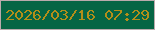 文字の大きさ：4、枠の色：baaaac、背景の色：056544、文字の色：b38e19 無料ブログパーツのブログ時計