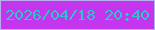文字の大きさ：1、枠の色：baacf3、背景の色：c436ed、文字の色：2dc4ca 無料ブログパーツのブログ時計