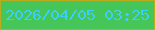 文字の大きさ：4、枠の色：baad1d、背景の色：46c658、文字の色：3ad0fb 無料ブログパーツのブログ時計