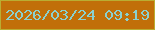文字の大きさ：1、枠の色：baad32、背景の色：c16f09、文字の色：8bd0ce 無料ブログパーツのブログ時計