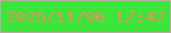文字の大きさ：3、枠の色：baad9e、背景の色：3be539、文字の色：f58e5a 無料ブログパーツのブログ時計