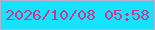 文字の大きさ：4、枠の色：baaece、背景の色：15e3fc、文字の色：c63893 無料ブログパーツのブログ時計