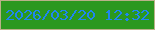 文字の大きさ：3、枠の色：bab189、背景の色：2b981f、文字の色：1f86f0 無料ブログパーツのブログ時計
