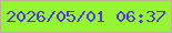 文字の大きさ：2、枠の色：bab38b、背景の色：96f531、文字の色：4f36f3 無料ブログパーツのブログ時計