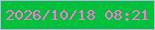 文字の大きさ：4、枠の色：bab3e5、背景の色：01c03c、文字の色：ff75db 無料ブログパーツのブログ時計