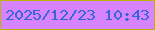 文字の大きさ：5、枠の色：bab505、背景の色：d784fc、文字の色：3766db 無料ブログパーツのブログ時計