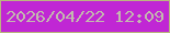 文字の大きさ：5、枠の色：bab67f、背景の色：c027d4、文字の色：c3b9ae 無料ブログパーツのブログ時計