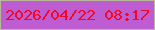 文字の大きさ：3、枠の色：bab698、背景の色：be5dd1、文字の色：f20727 無料ブログパーツのブログ時計